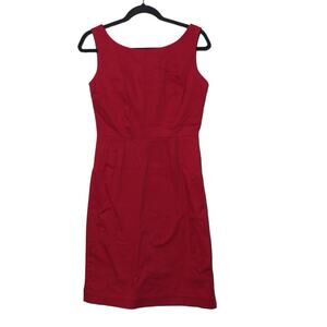 Trashy Diva By Candice Gwinn Women A Line Dress Red Jewel Neck Slit Sleeveless 6